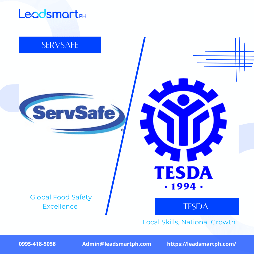 TESDA-accredited trainer conducting food safety workshop with ServSafe-certified professionals