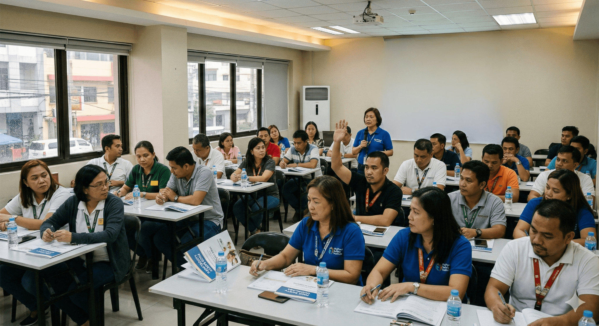 class learning about food safety compliance officer training