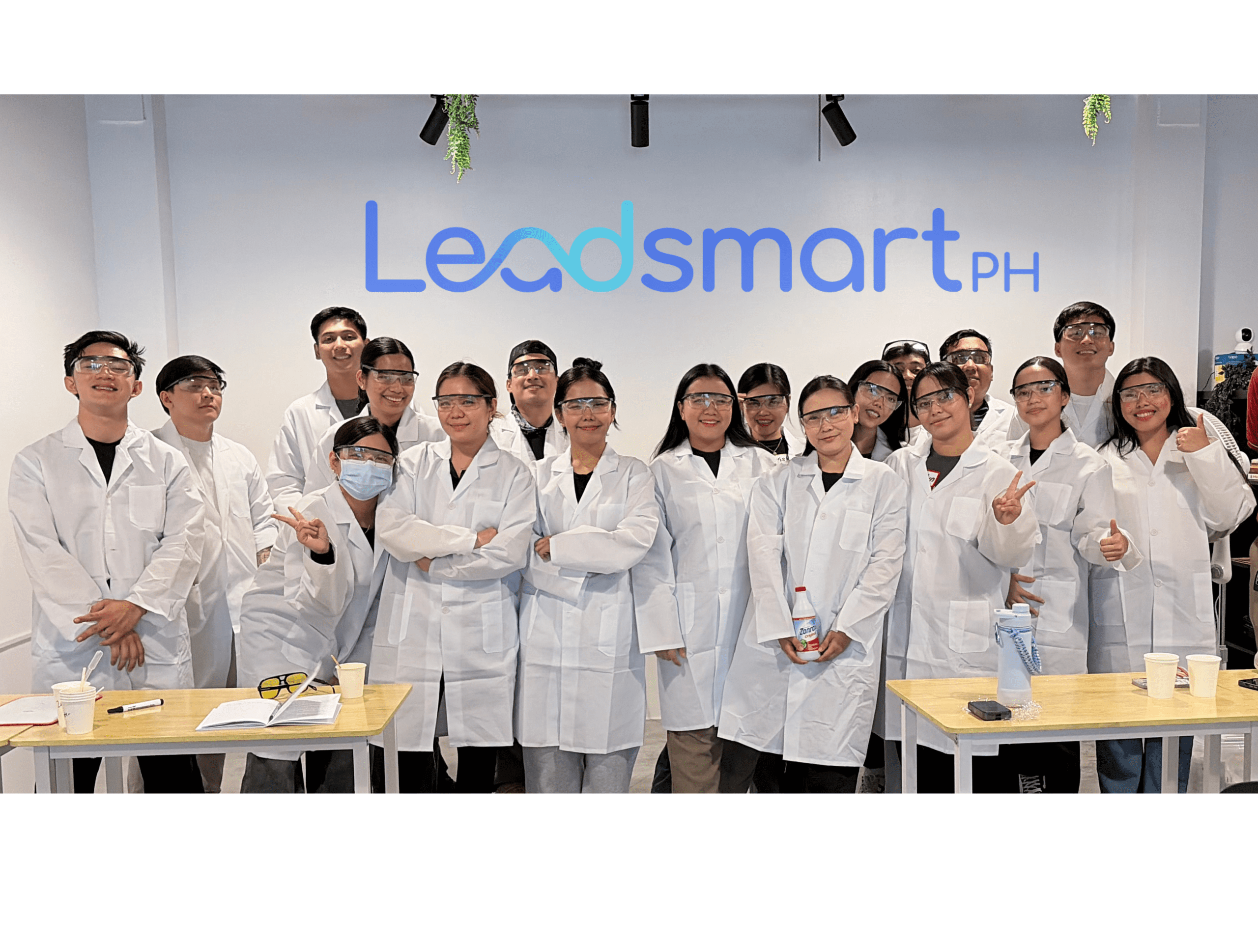 Eighteen House of Wagyu food handlers and LeadSmart PH consultants pose for a commemorative group photo following a successful food safety training program in Fairview, Quezon City, on April 29, 2026.