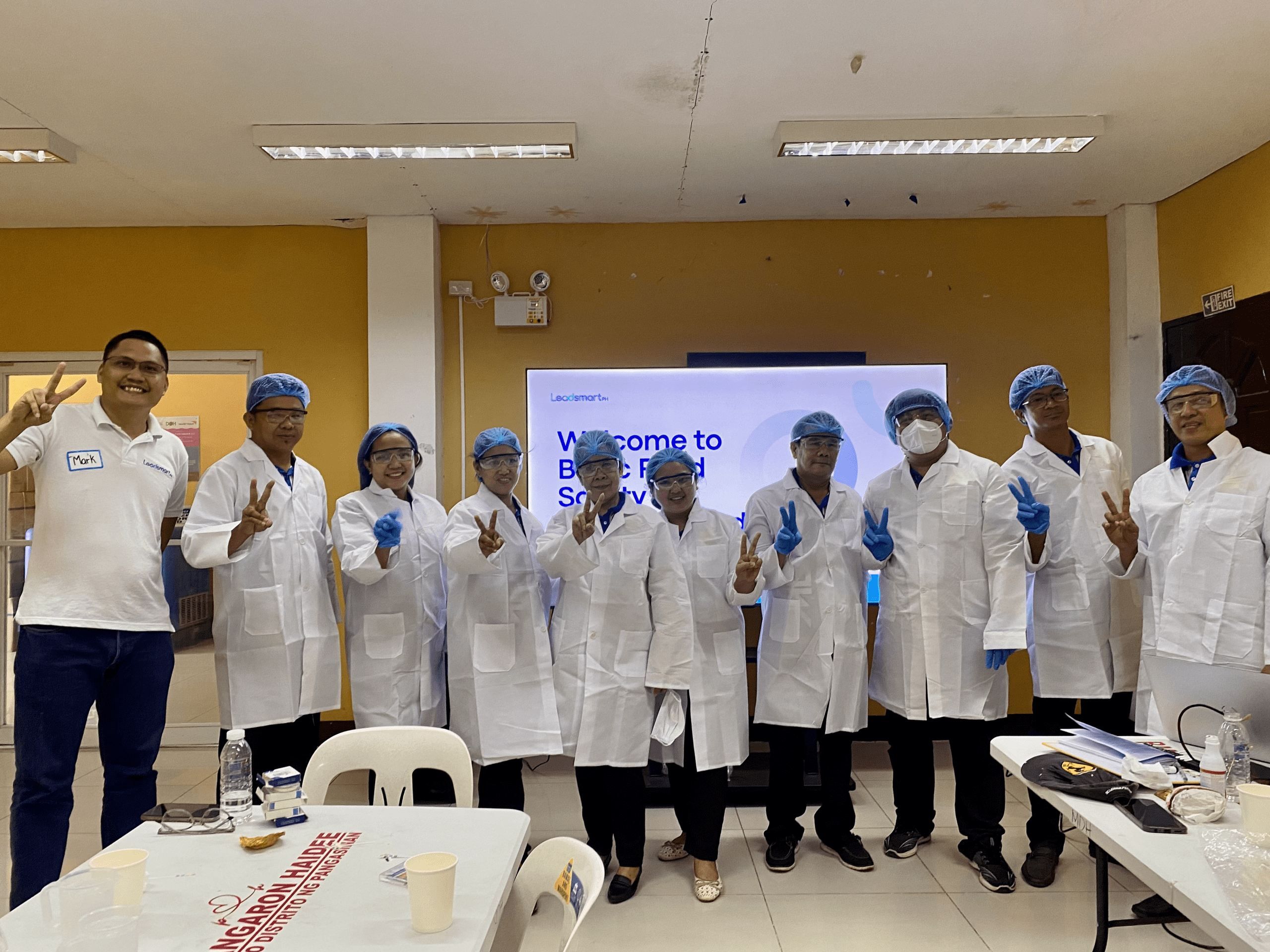 Dietary staff of Mangatarem District Hospital attending the food safety training workshop by LeadSmart Ph